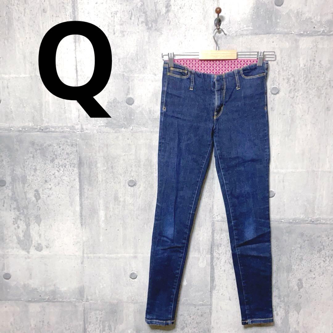 Q キュー レディース スキニーデニム スキニージーンズ 1パンツ