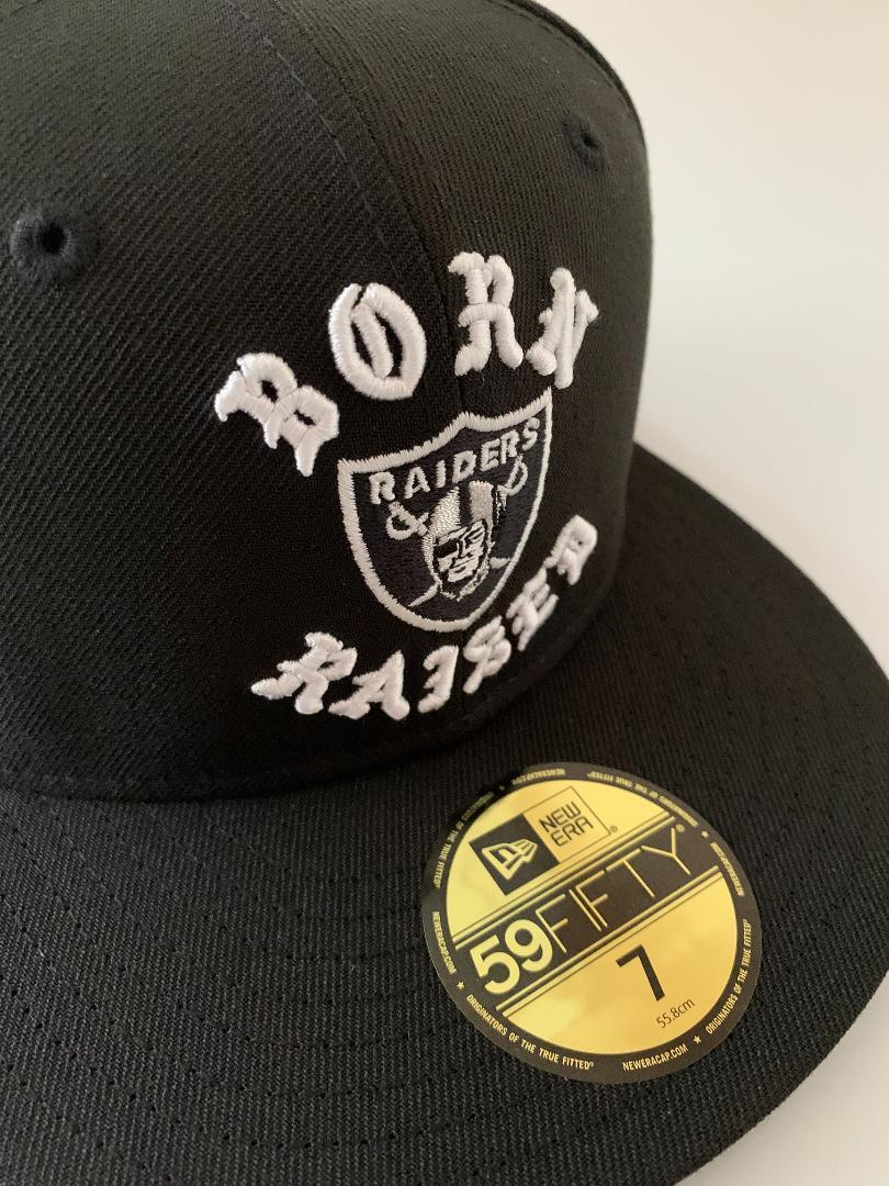 帽子 BORN x RAISED + RAIDERS ROCKER FITTED