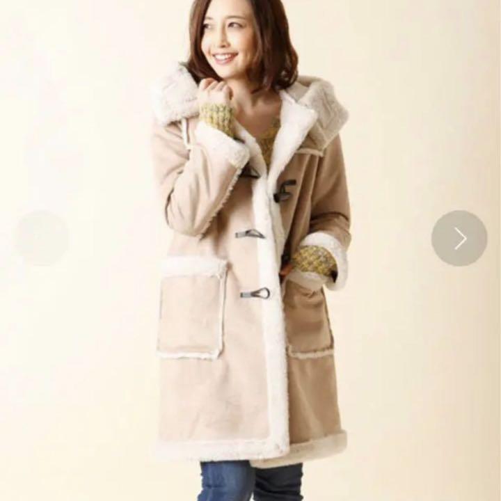 人気♡ ダッフル ロングコート もふもふファー RhLNS-m55574919433 ef-de エフデ ムートン 100%新品