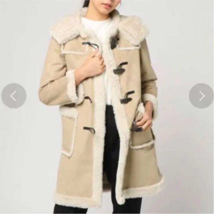 人気♡ ダッフル ロングコート もふもふファー RhLNS-m55574919433 ef-de エフデ ムートン 100%新品