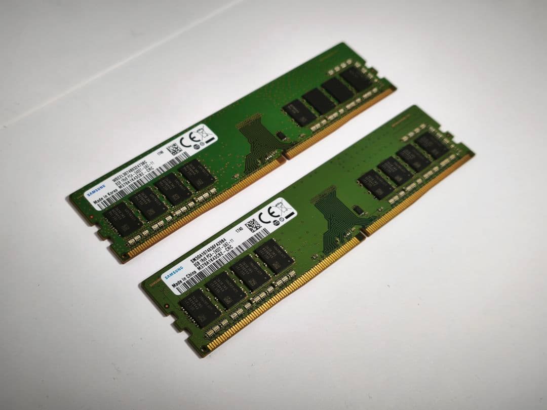 Samsung DDR4 16GBデスクトップメモリ(8GB×2枚)DIMM - メルカリ