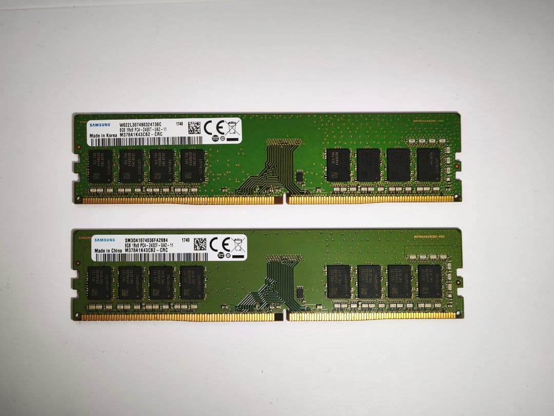 Samsung DDR4 16GBデスクトップメモリ(8GB×2枚)DIMM - メルカリ