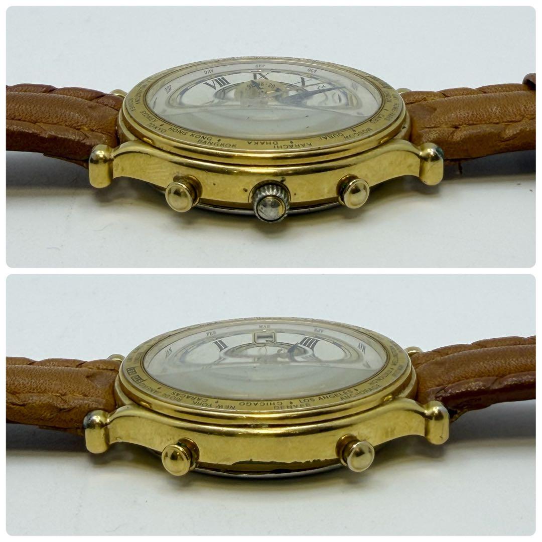 SEIKO セイコー ワールドタイマー クロノグラフ ゴールドカラー 不動