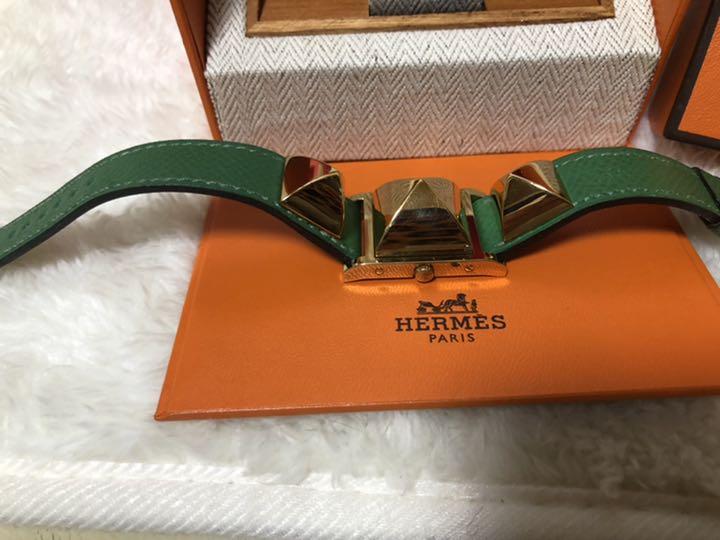 ■希少■HERMES エルメス レディース腕時計 グリーン