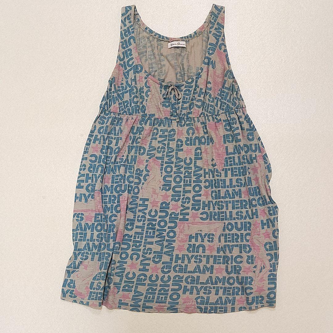 Hysteric Glamour ノースリーブチュニック ガール ロゴプリント