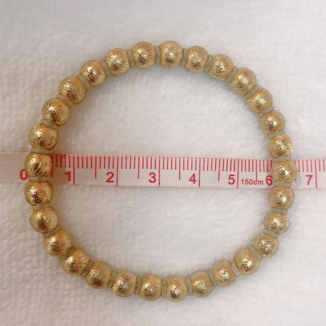 ギベオン隕石 ブレスレット 6mm 約 17~18cmくらい