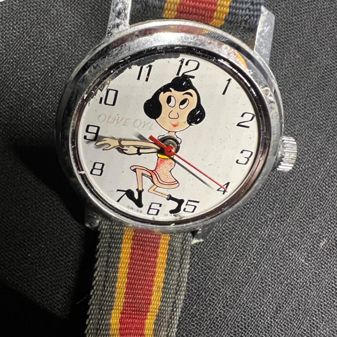 〇Cb左1072 ポパイのオリーブ 腕時計 昭和レトロ - メルカリ