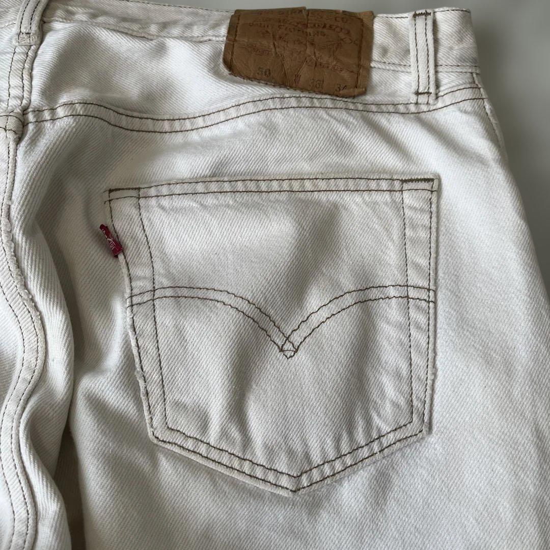 希少 LEVI’S リーバイス501 ホワイトデニム ダメージ