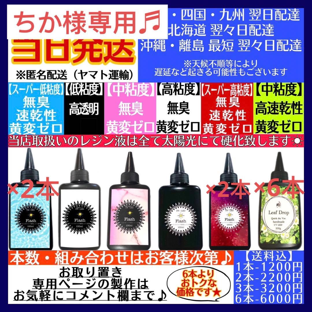 優先配送 専用フラッシュスーパー低粘度レジン液2本、スーパー高粘度2