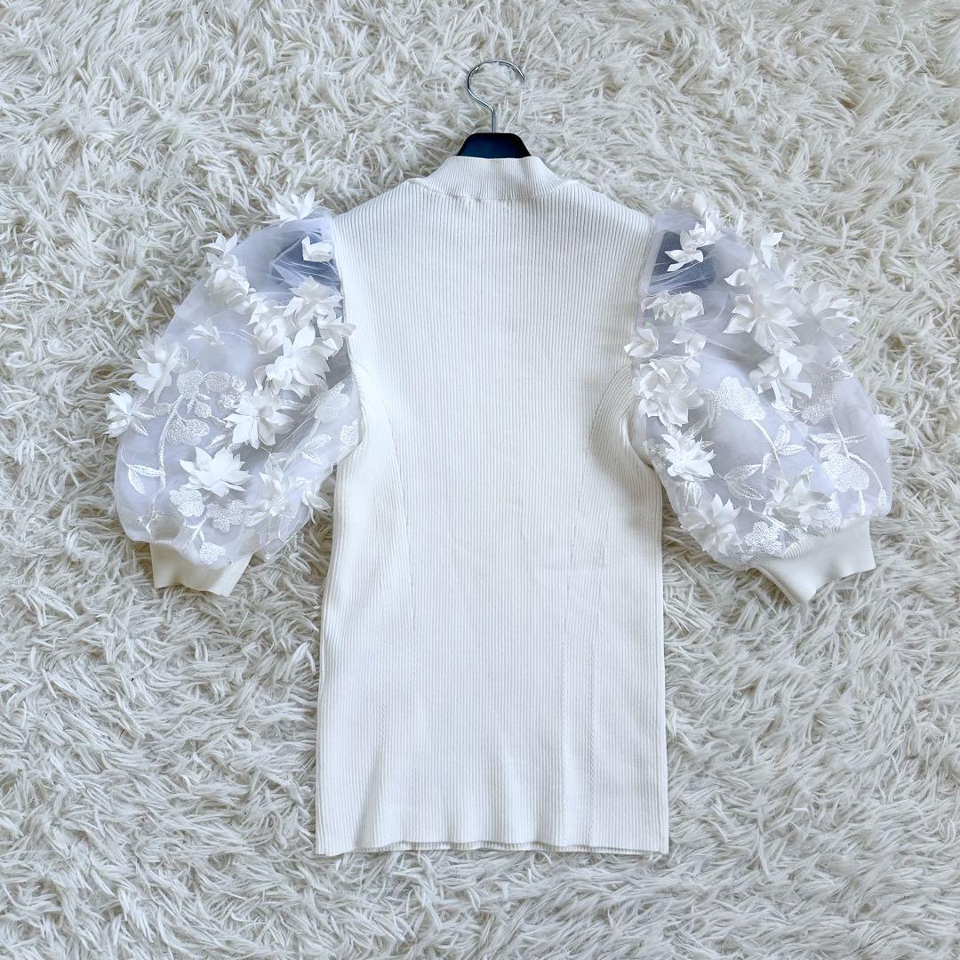 【着用1回】ダブルスタンダードクロージング♡sov. 花柄チュールニットトップス