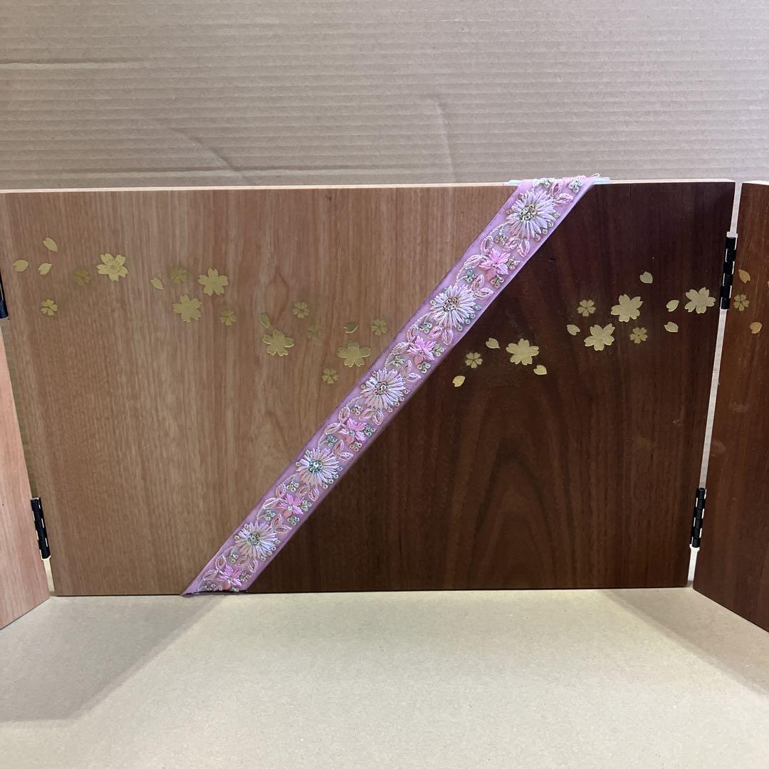 リボン桜屏風