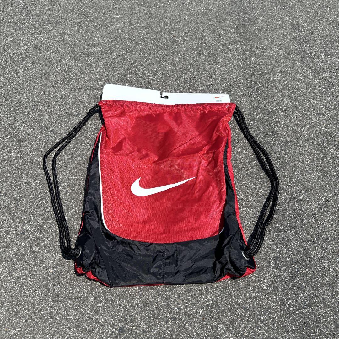 00s NIKE y2k tech knapsack red × black
