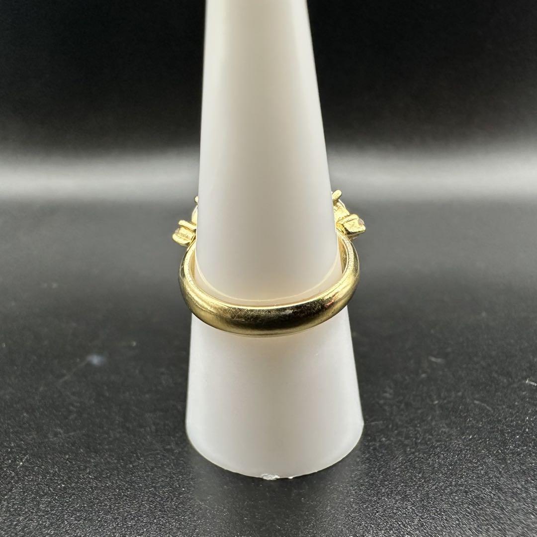 極美品✨　Dior　リング　指輪　CD ロゴ　ラインストーン　希少　刻印　788