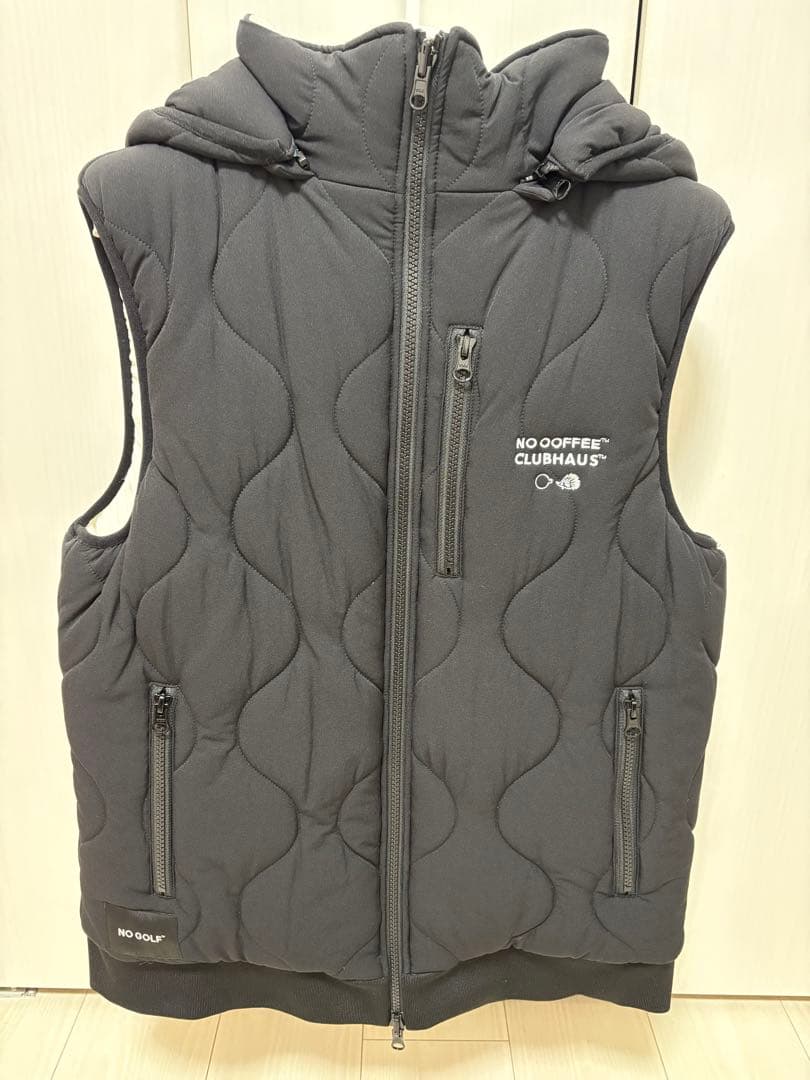 NO COFFEE x CLUBHAUS NO GOLF リバーシブルベストL CLUB HAUS