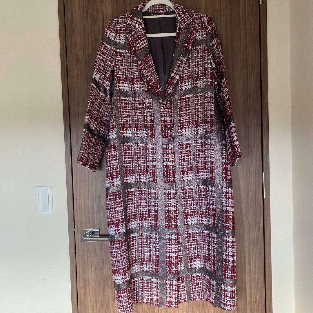 ︎AMERICAN RAG CIE 赤と白のチェック柄 ロングコート SIZE ARC AMERICAN RAG CIE