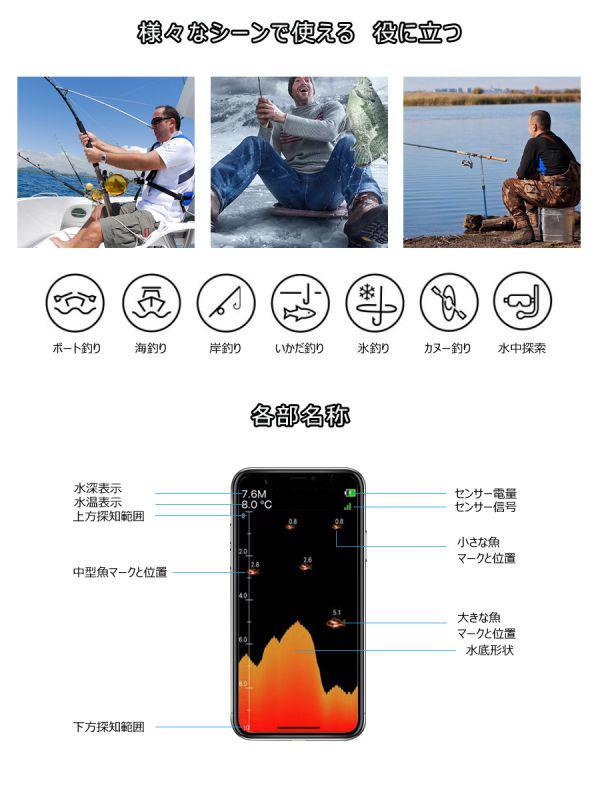 LUCKYLAKER 魚群探知機 ポータブル「FF916.A」