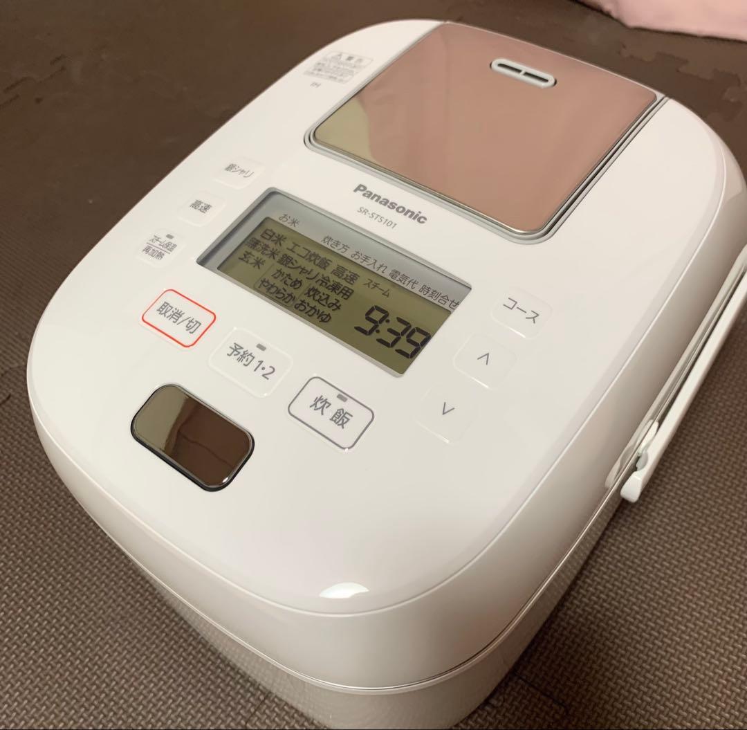美品Panasonic炊飯器5.5合 スチームIH炊飯ジャー　SR-STS101