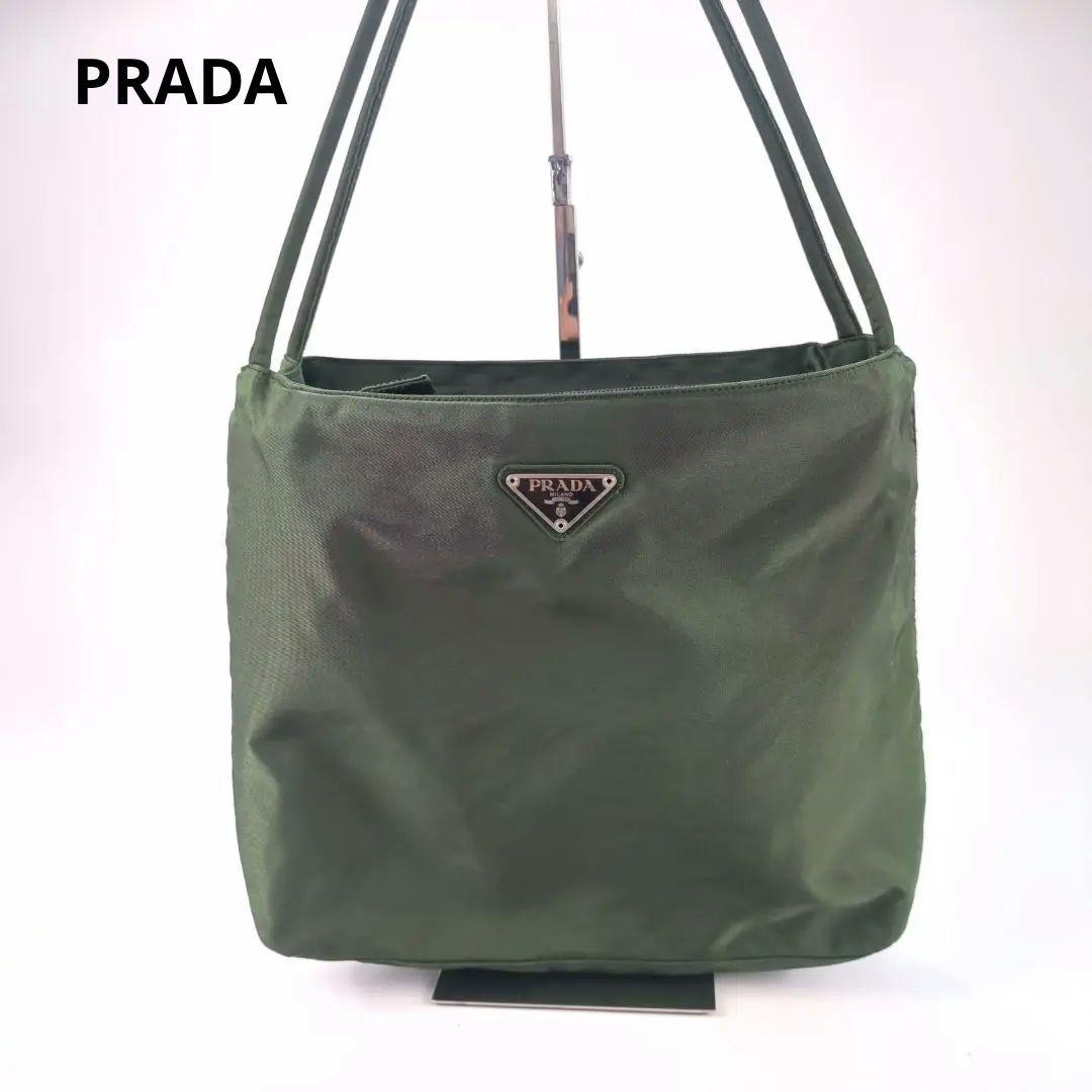 PRADA トートバッグ グリーン バッグ