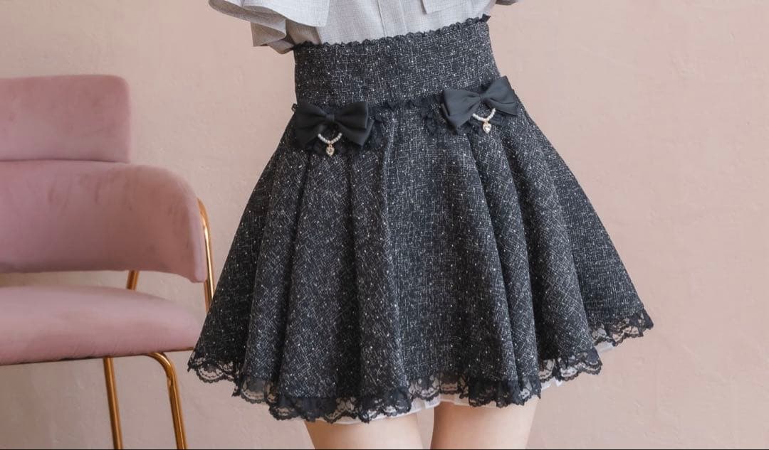 リボン付キラキラスカパン ROJITA