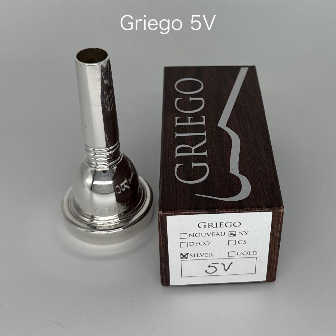 Griego 5V トロンボーンマウスピース 銀メッキ 箱付き