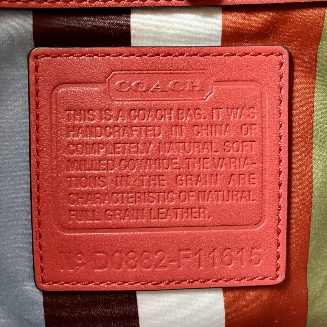 Coach Orange Legacy Ergo Leather Tote