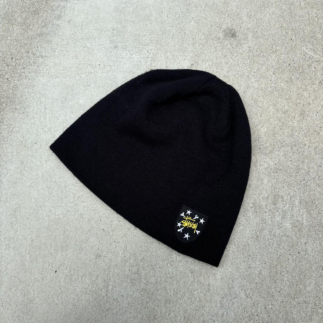 old Stussy ブラックビーニー 黒