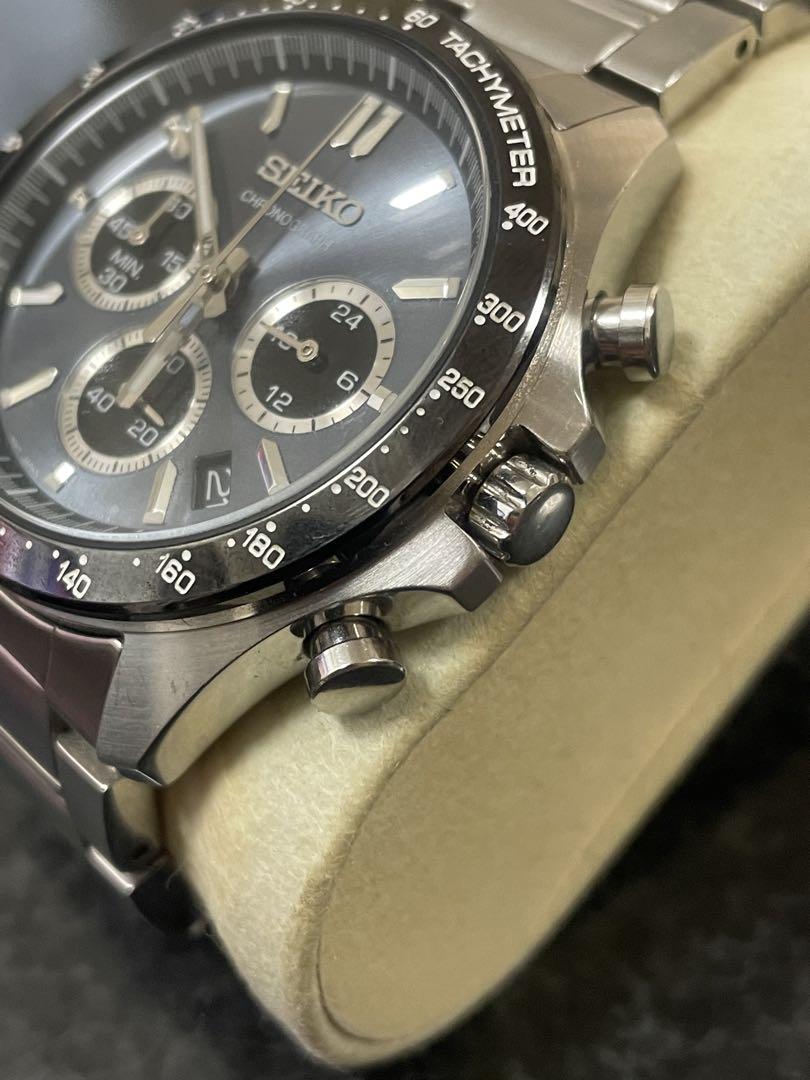 SEIKO クロノグラフ SBTR027 ブルーグレーメタリック