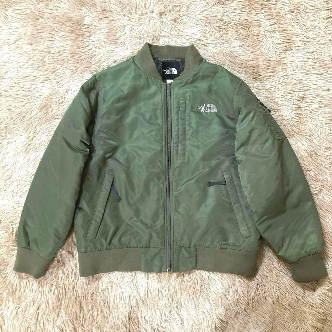 ノースフェイス Q THREE JACKET MA-1 カーキ LサイズL THE NORTH FACE