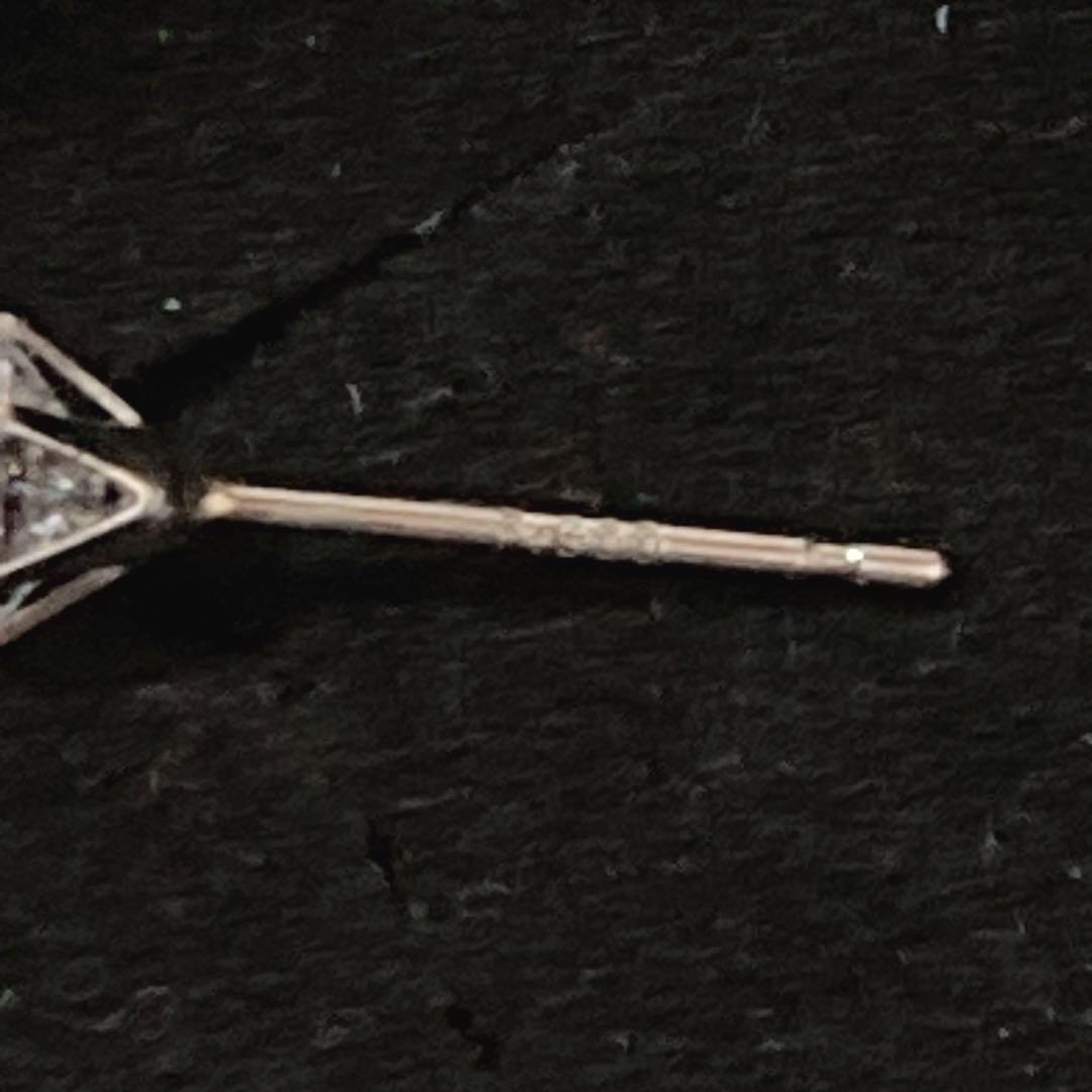 pt900 大粒 ラウンドカット ピアス 片耳用