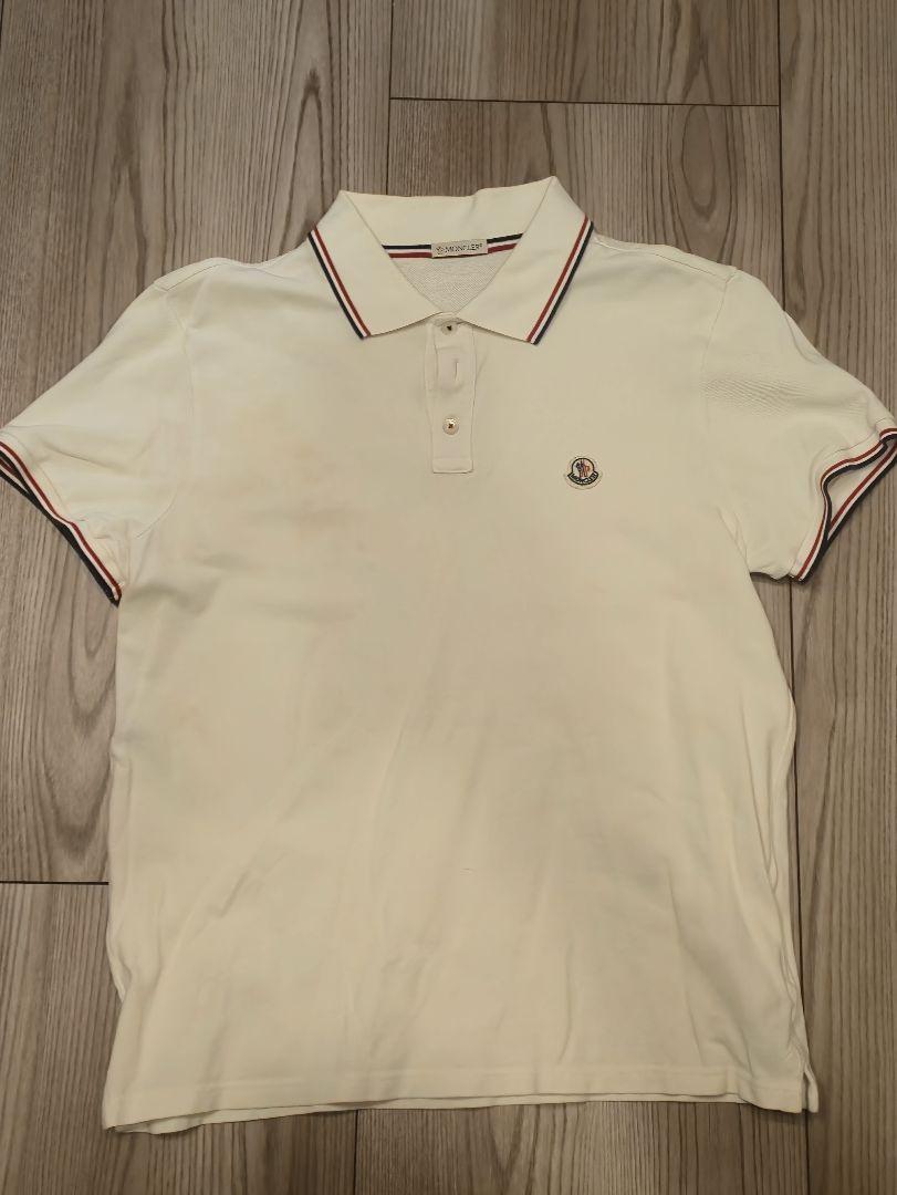 【定番】MONCLER モンクレール 半袖ポロシャツ ホワイト TGL