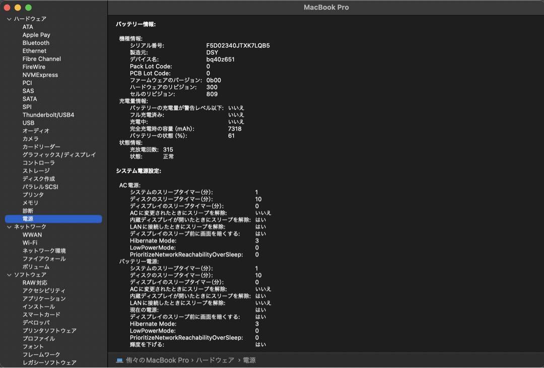 Macbook Pro 16インチ(2019) 32G 512G