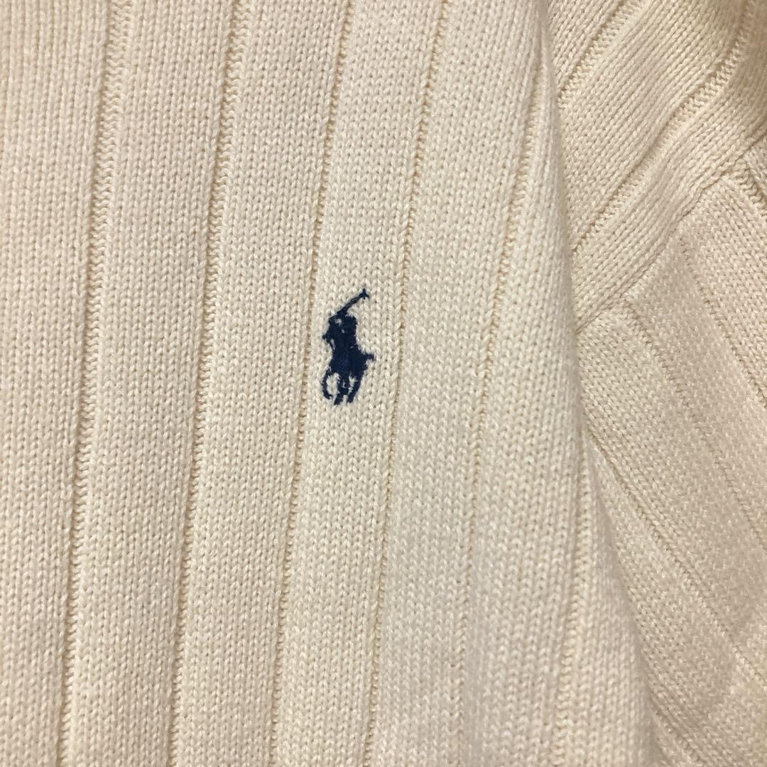 RalphLauren 刺繍ロゴ 半袖ニット レディースM