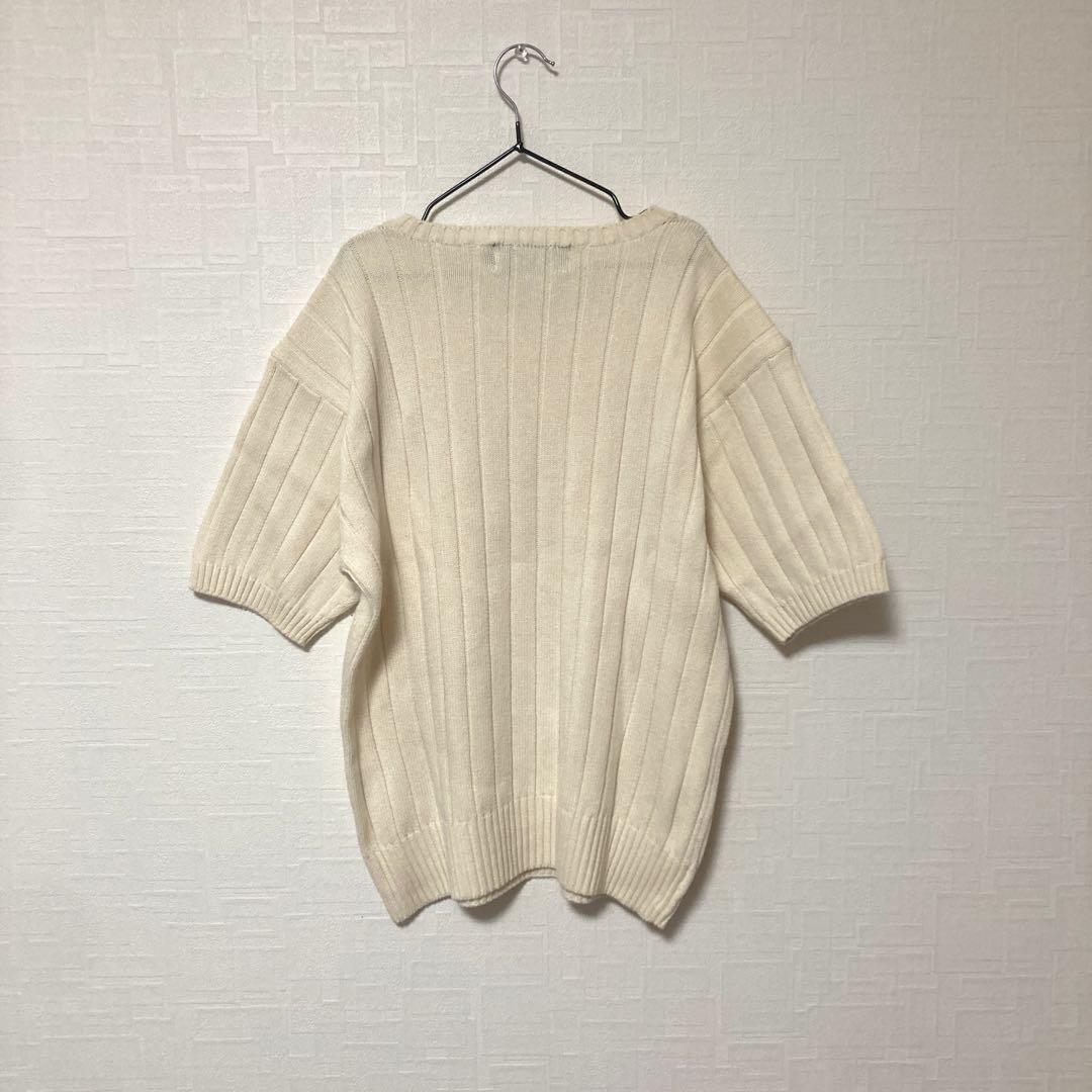 RalphLauren 刺繍ロゴ 半袖ニット レディースM