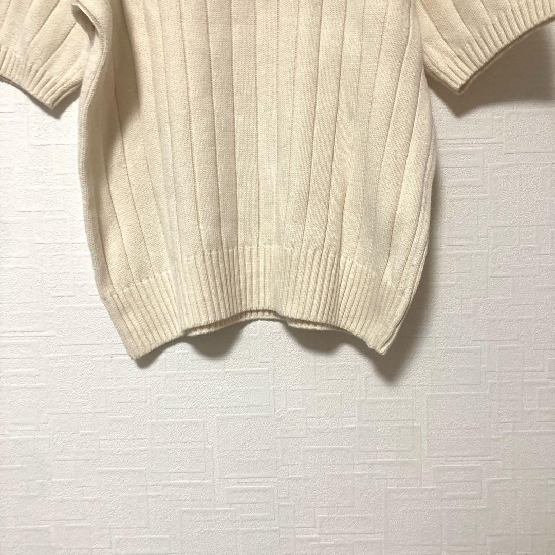 RalphLauren 刺繍ロゴ 半袖ニット レディースM