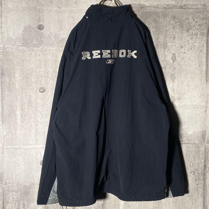 リーボック ブラック 2XL vzpZ5-m55630247488 プルオーバージャケット 両面刺繍 新品日本製