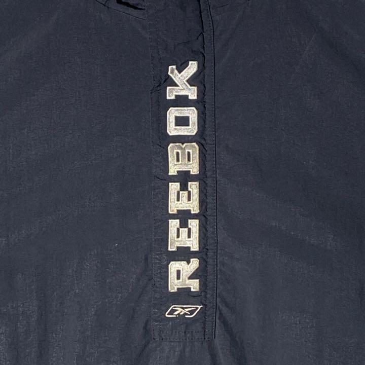 リーボック ブラック 2XL vzpZ5-m55630247488 プルオーバージャケット 両面刺繍 新品日本製