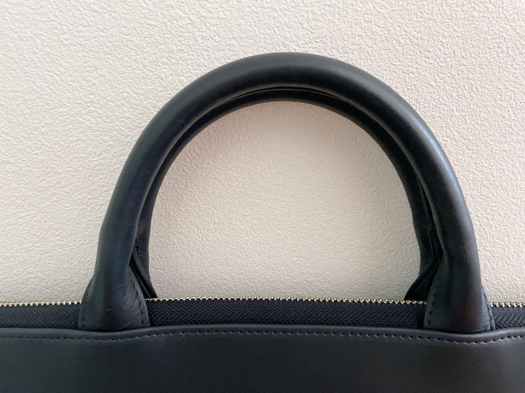 TRION 薄マチブリーフA4 ネイビー Navy ビジネスバッグ 牛革