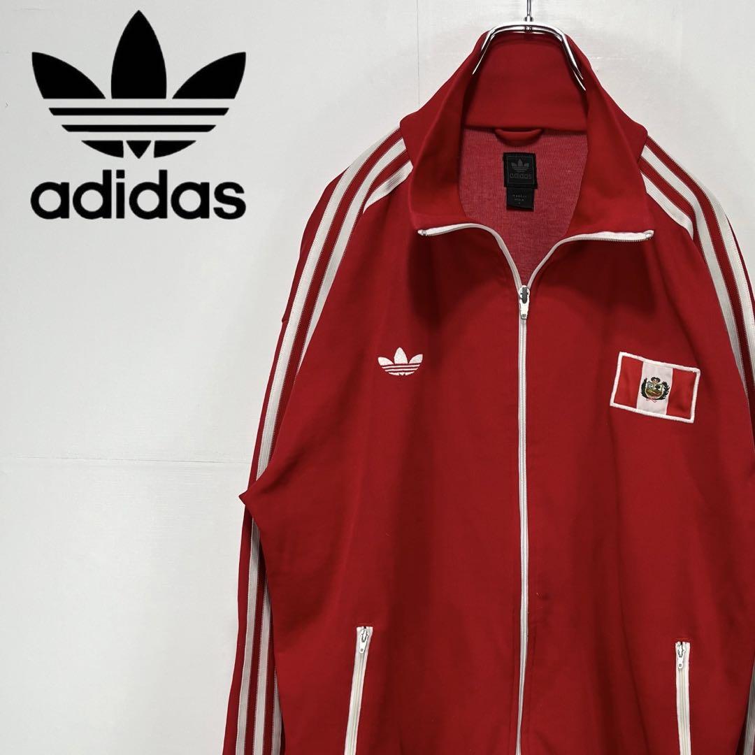 adidas エクアドル代表　トラックジャケット　レッド　イエロー　ブルー　M