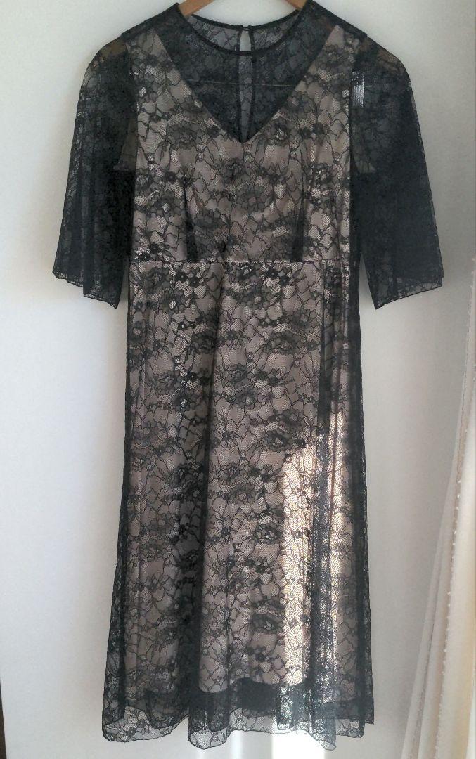 《匿名配送》美品！Balcony and Bed 花柄レース ワンピース