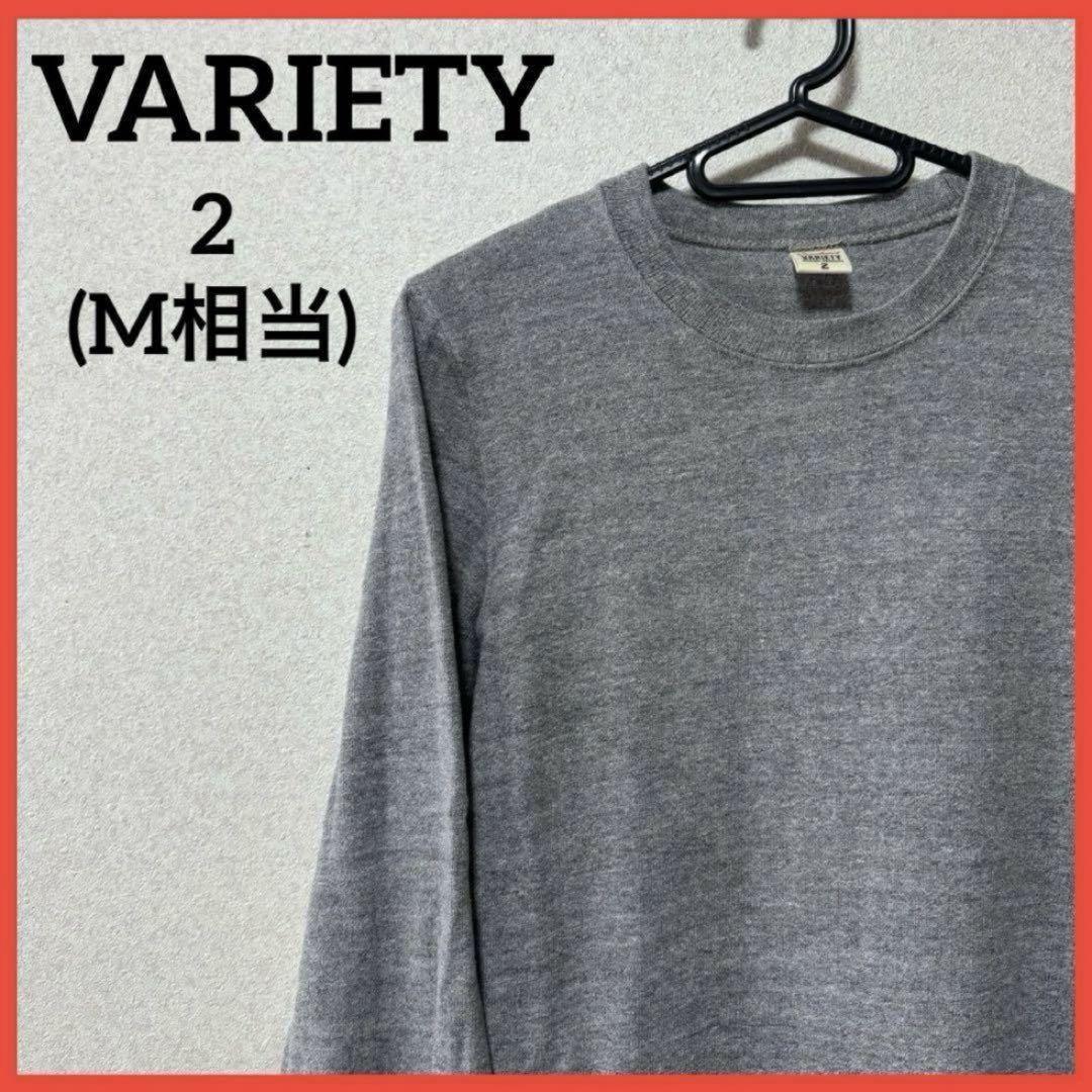 【希少】VARIETY カットソー 長袖Tシャツ 薄手トレーナー 無地 男女兼用