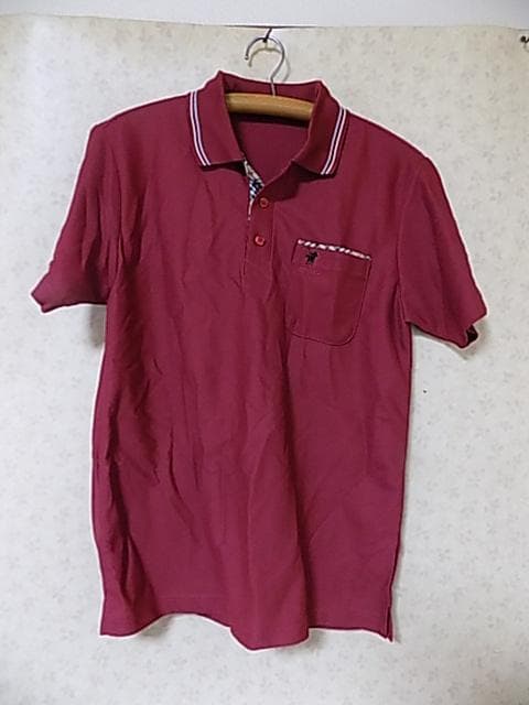80921　EP POLO　ポロシャツ　半袖　赤　Ｍ