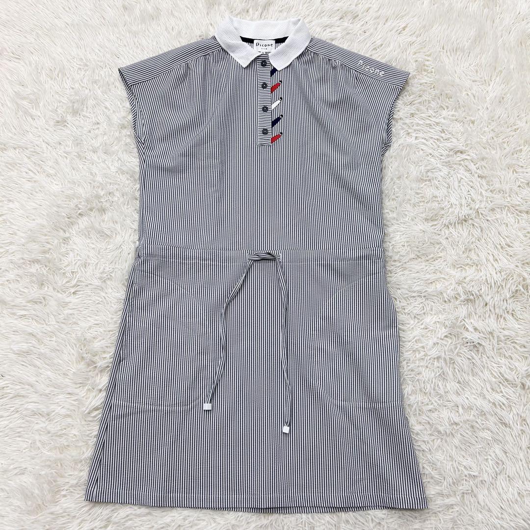 picone ピッコーネ＊ストライプ シャツ ワンピース チュニック ゴルフ M