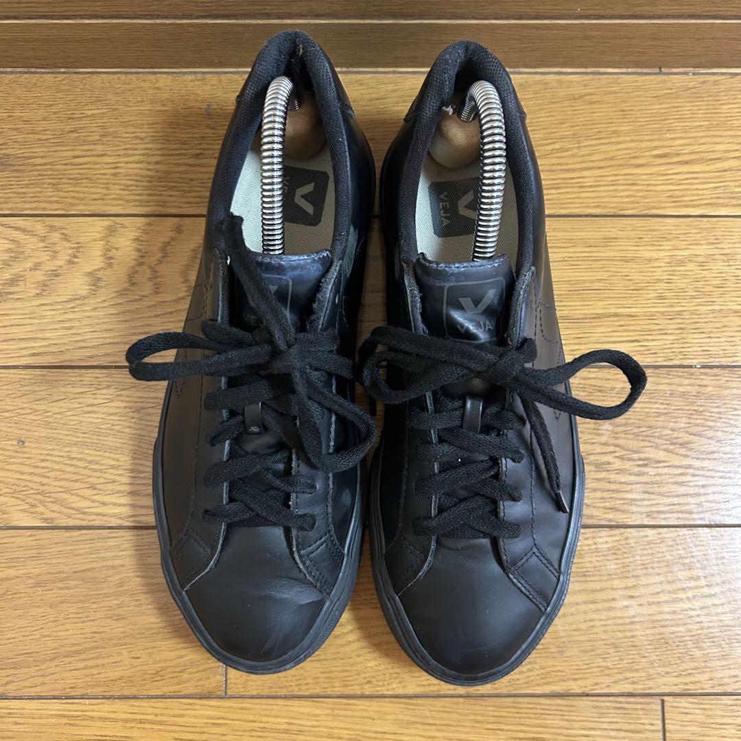 レザースニーカー ブラック ☆ VEJA 匿名発送】VEJA ヴェジャ レザーローカットスニーカー ブラック