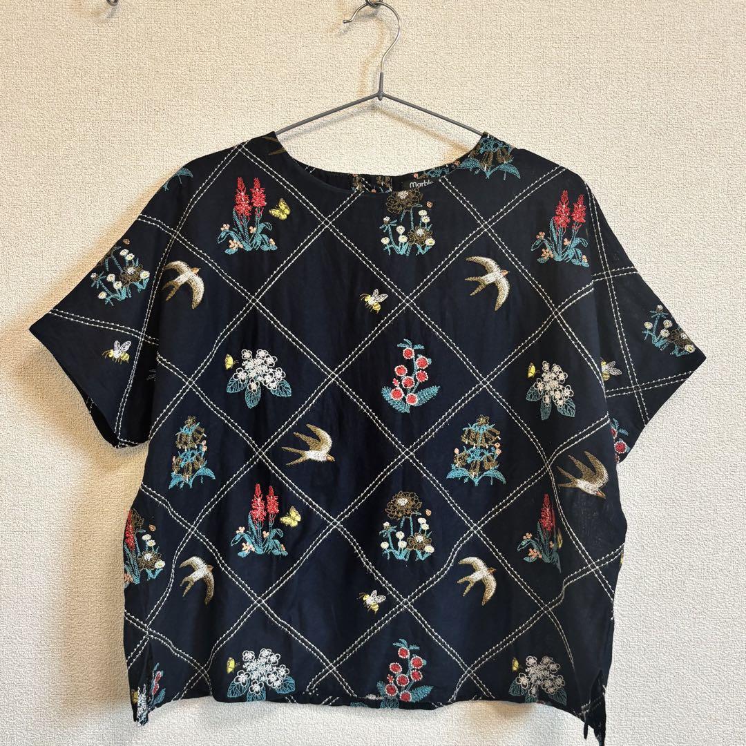 Marble SUD 刺繍ブラウス 花柄