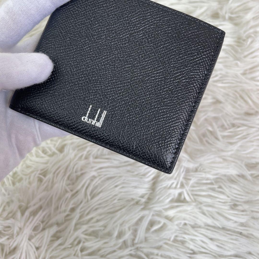 新品未使用品✨　ダンヒル　二つ折り財布　カドガン　レザー　ブラック