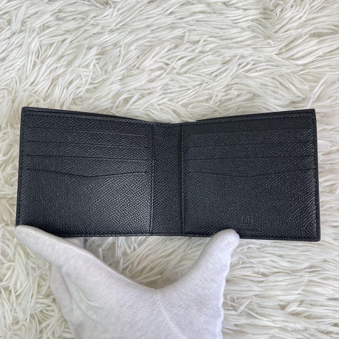 新品未使用品✨　ダンヒル　二つ折り財布　カドガン　レザー　ブラック