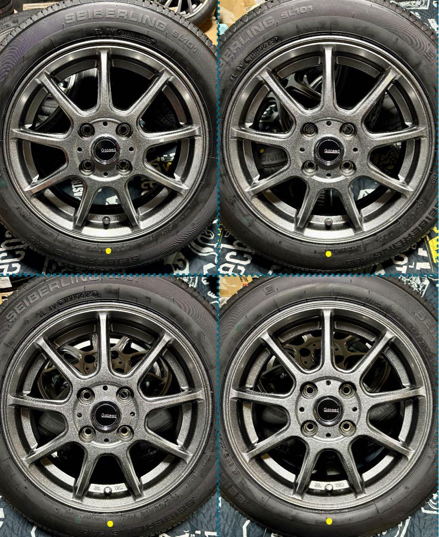 ㉜155/65R14新品タイヤ4本と中古美品ホイール