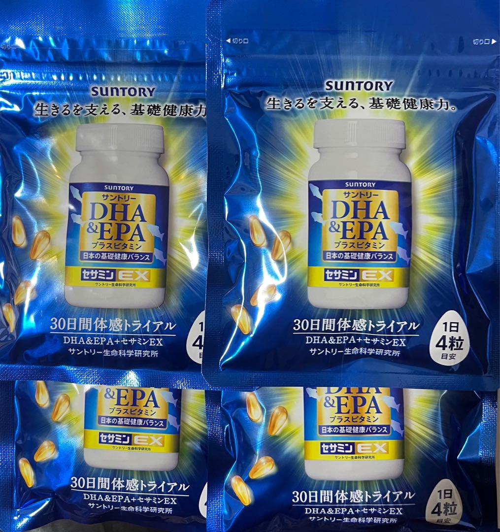 【新品】4個セット　サントリー・セサミンEX・DHA&EPA プラスビタミン