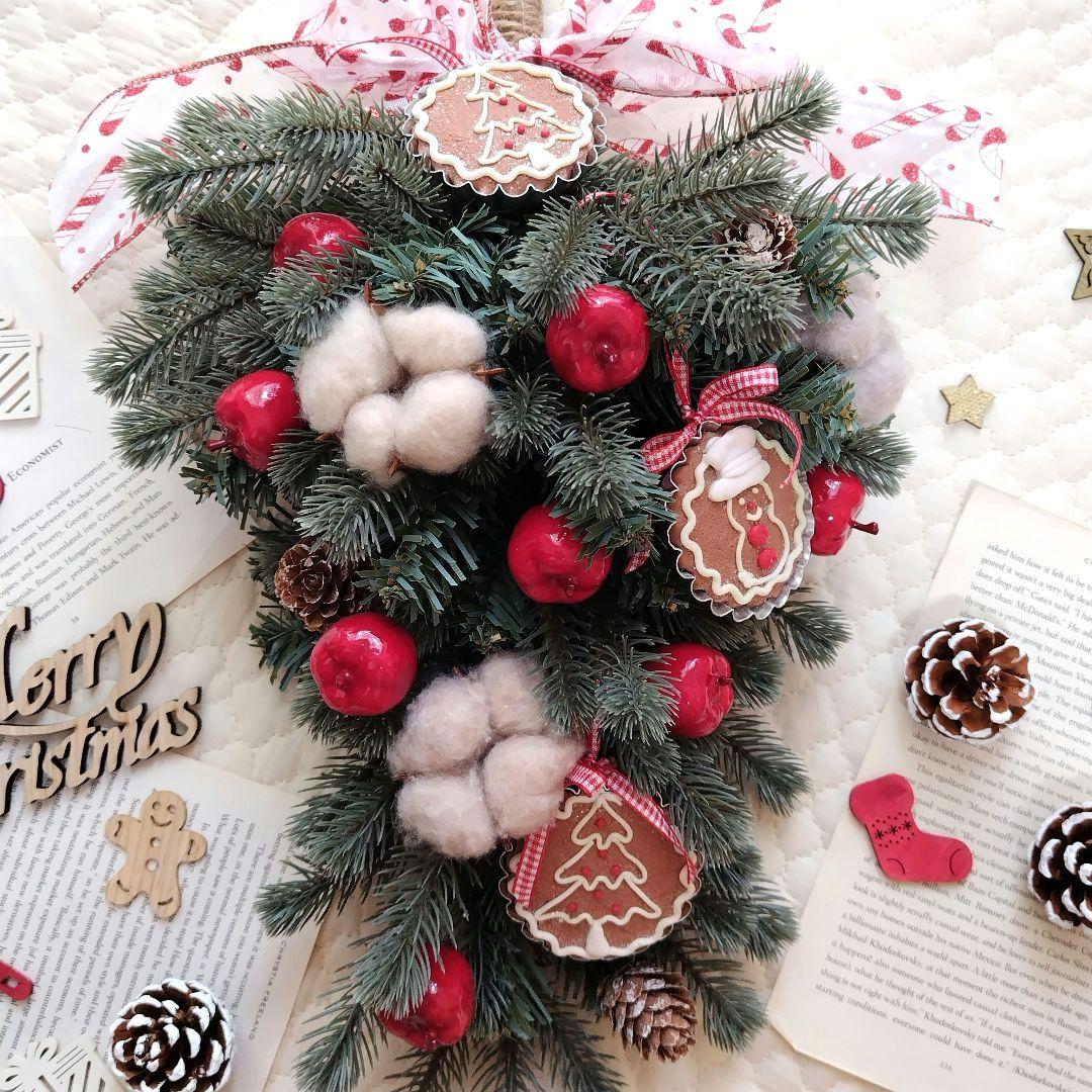【サンタ付き】お菓子みたいなクリスマススワッグ