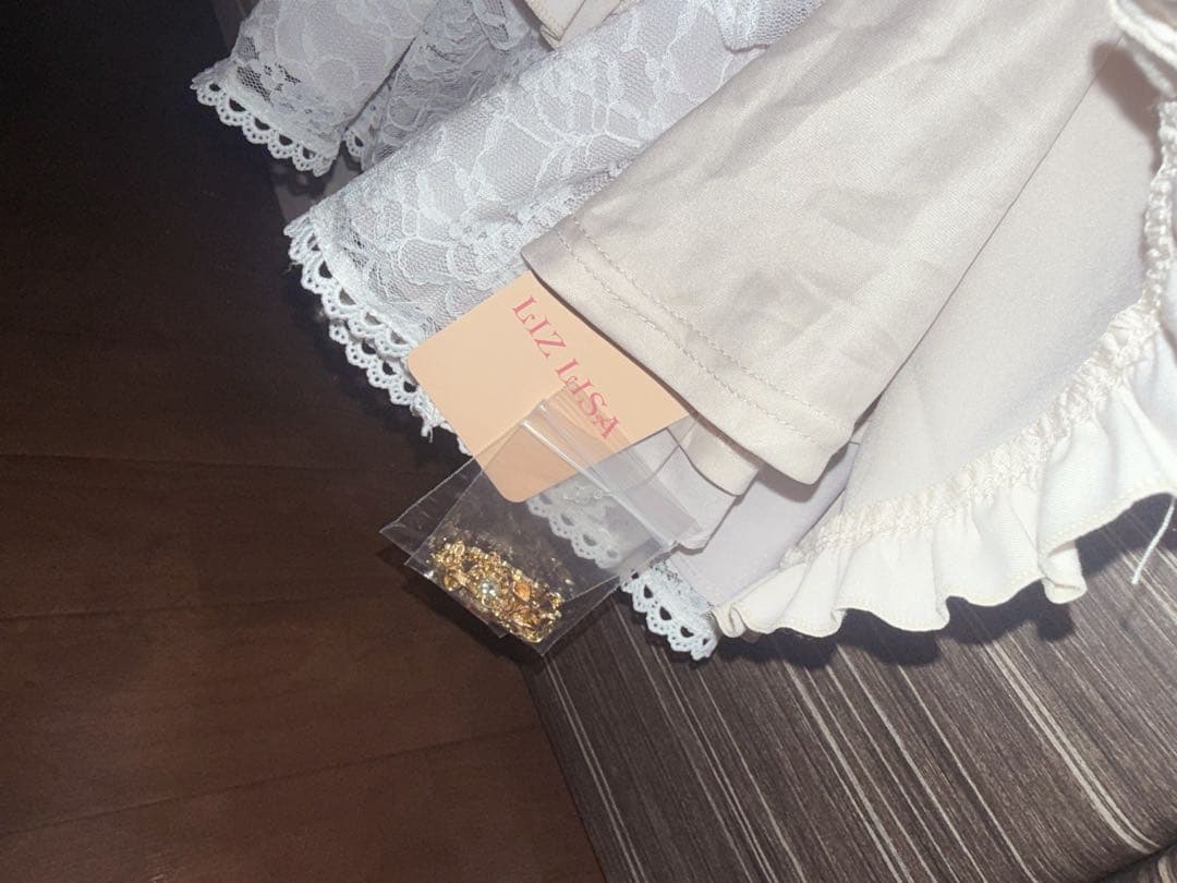 LIZLISAフロントカシュクールBIGリボンセットアップピンク SIZE